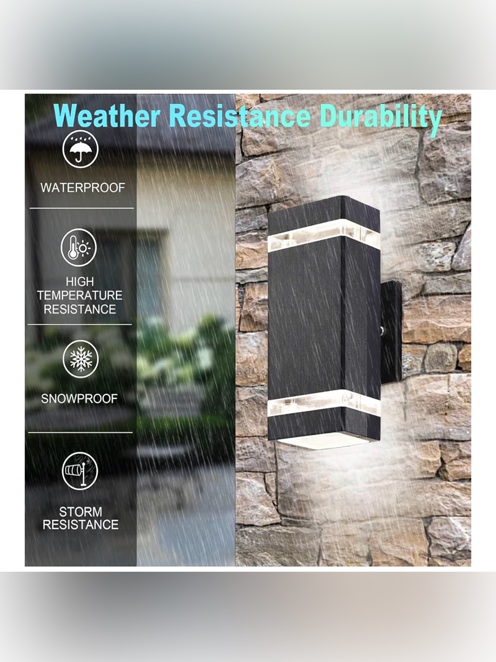 New black LED Modern Outdoor Wall Sconce dusk to dawn